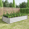 Shiny Silver Garden Bed for Fresh Greens