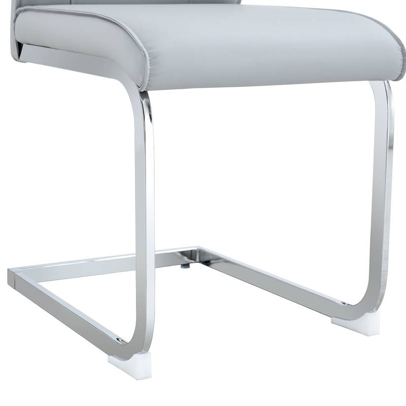 Chic Light Gray Arch Dining Chairs - Set of Four