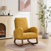 Cozy Mustard Rocking Glider Chair