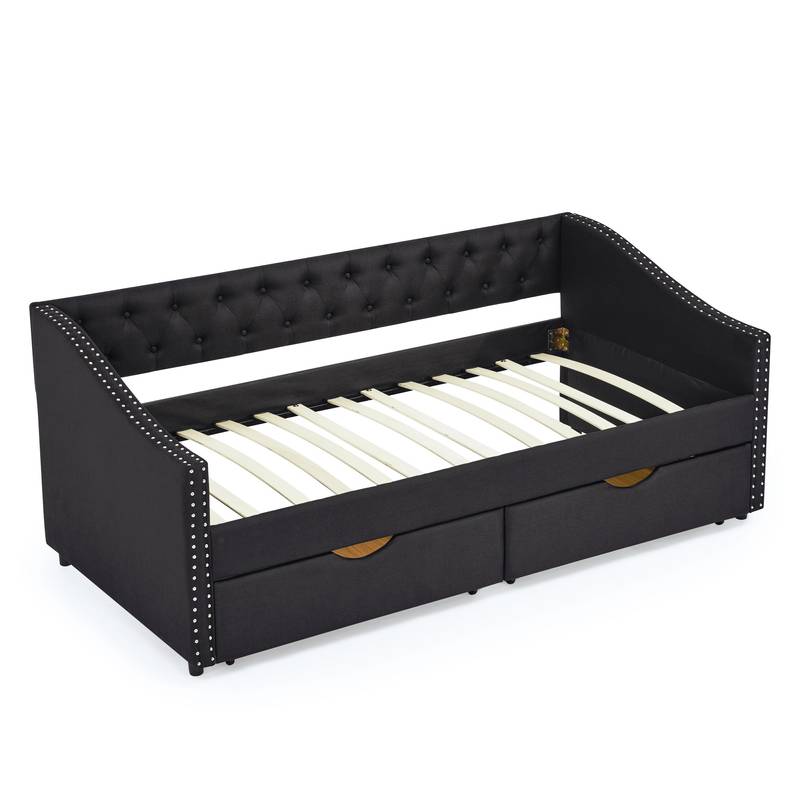Cozy Twin Daybed with Stylish Drawers