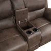 Cozy Chic Reclining Loveseat in Brown