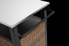 Chic Wicker Rolling Bar Cart with Stainless Steel Top