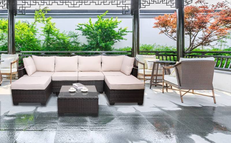 Cozy Calypso Outdoor Sofa & Table Set