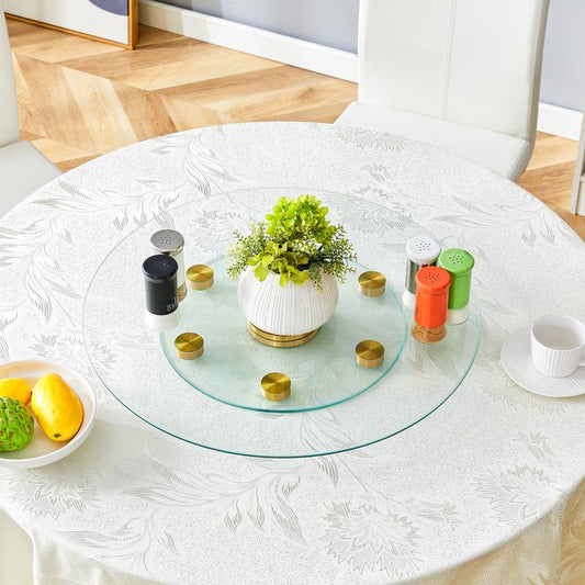 Gold Touch Rotating Glass Tray