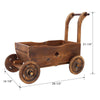 Rolling Wooden Garden Cart