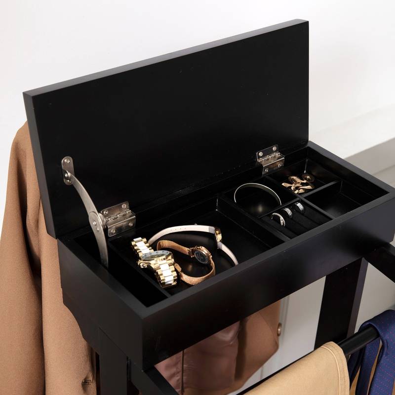 Stylish Portable Clothes Rack with Storage