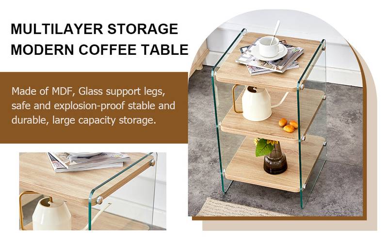 Stylish Trio Storage Nightstand