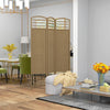 Natural Three-Panel Folding Room Divider