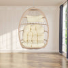Cozy Khaki Rattan Egg Swing Chair