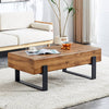 Chic Rustic Coffee Table with Metal Legs