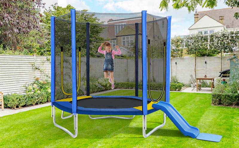 Jump & Slide Fun Trampoline for Kids!