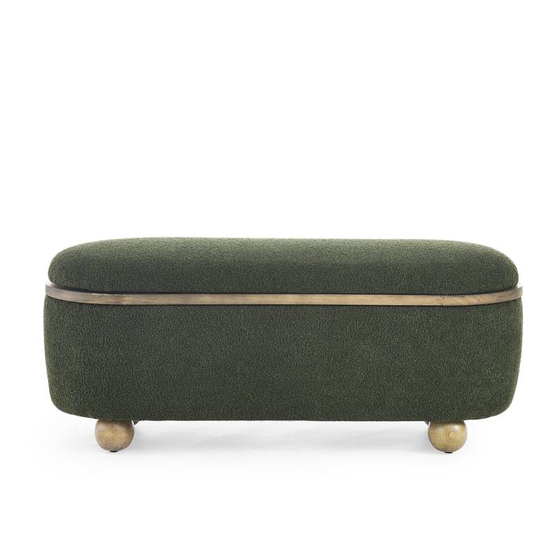 Cozy Green Storage Bench