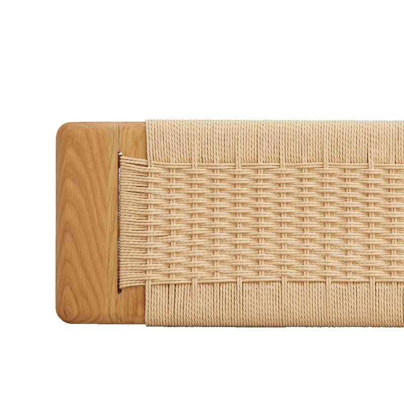 Cozy Woven Oak Bench