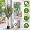 Lush Curved Greenery Garden Door Decor