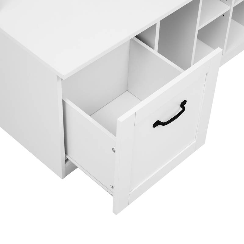 Versatile Entryway Bench with Coat Rack & Drawers