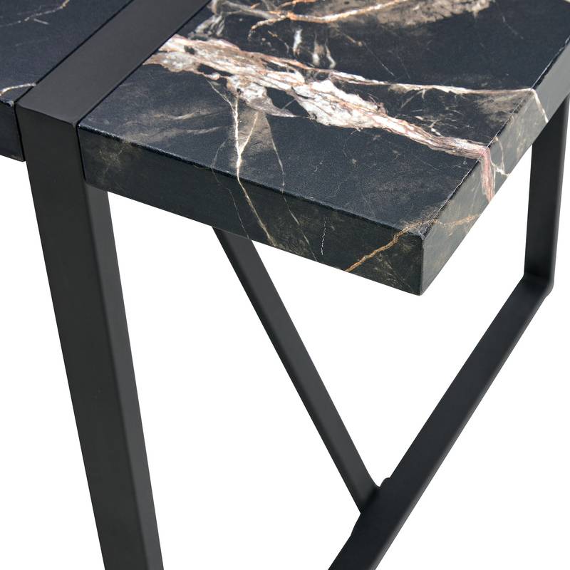 Chic Black Rectangular Dining Table for Gatherings