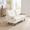 COOLMORE USB Loveseat Sofa - Cozy Mid-Century Style for Any Space