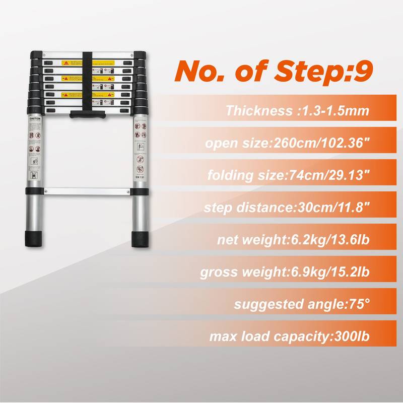 Lightweight Telescoping Ladder - Portable & Versatile!