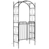 Elegant Garden Arch with Gate - Perfect for Climbing Vines and Weddings