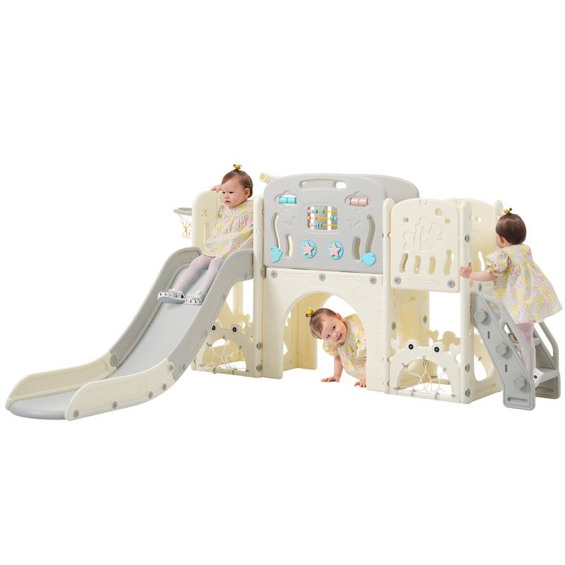 Ultimate Toddler Slide Playset with Basketball Hoop & Tunnel Fun