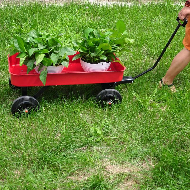 Rugged Red All-Terrain Garden Cart