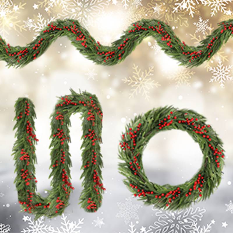 Glowing Faux Spruce Garland