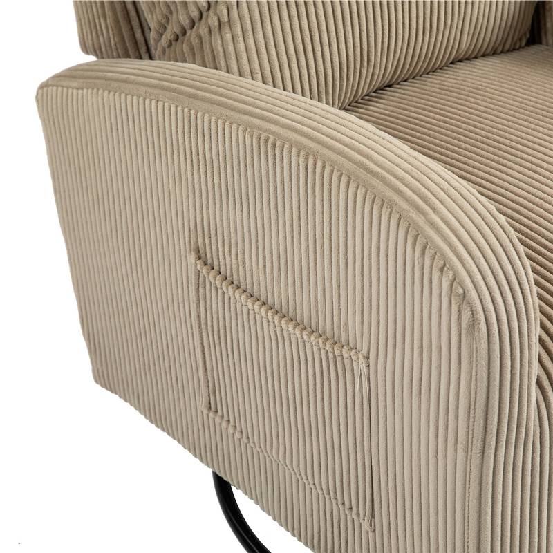 Cozy Glider Rocking Chair in Soft Flannel