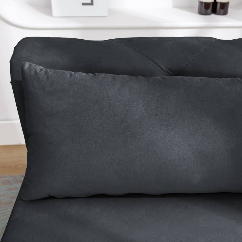 Velvet Dream Lounge Chair with Storage & Pillow