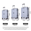 “Silver Spinner Suitcase Trio with TSA Lock”