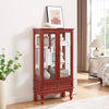 Illuminated Cherry Wine Display Cabinet