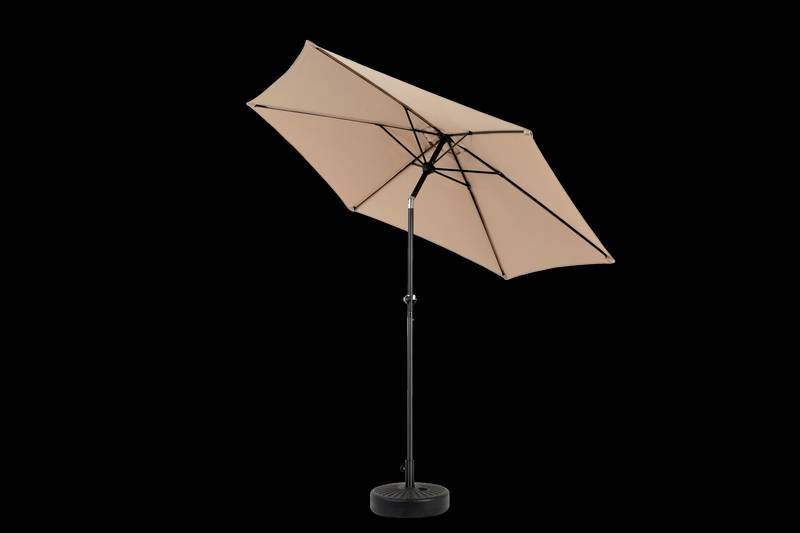 Sunny Haven Patio Umbrella – Tilting & Cranking Khaki Shade