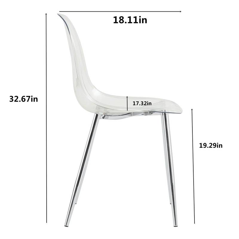 Clear Chic Dining Chairs Set