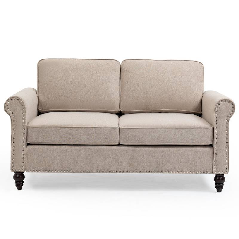 Chic Button-Tufted Loveseat Sofa