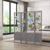 Chic Folding Room Divider - Portable Privacy Screen in Distressed Gray