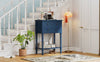 Navy Slim Storage Console Table