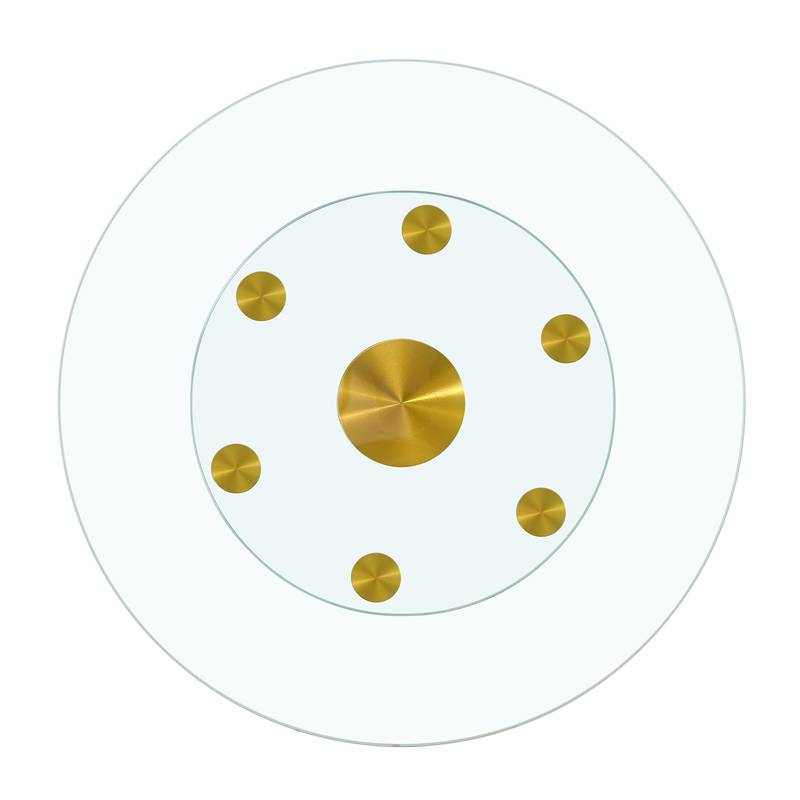 Gold Touch Rotating Glass Tray