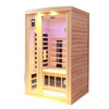 Cozy Hemlock Infrared Sauna with Mood Lighting and Bluetooth