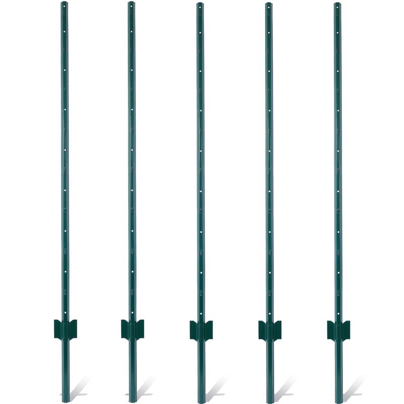 Sturdy Steel Fence Posts - Durable U-Channel Support for Your Garden