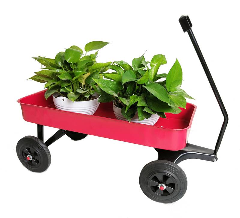 Rugged Red All-Terrain Garden Cart