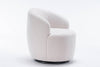 Cozy Ivory Swivel Accent Chair