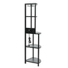 Illuminate Corner Shelf with USB & Glass Holder