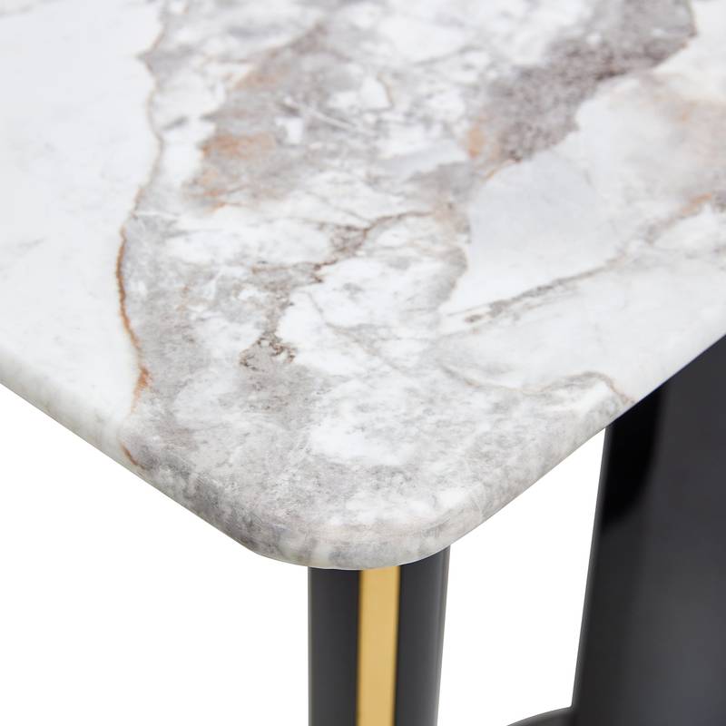 Chic Marble-Look Dining Table