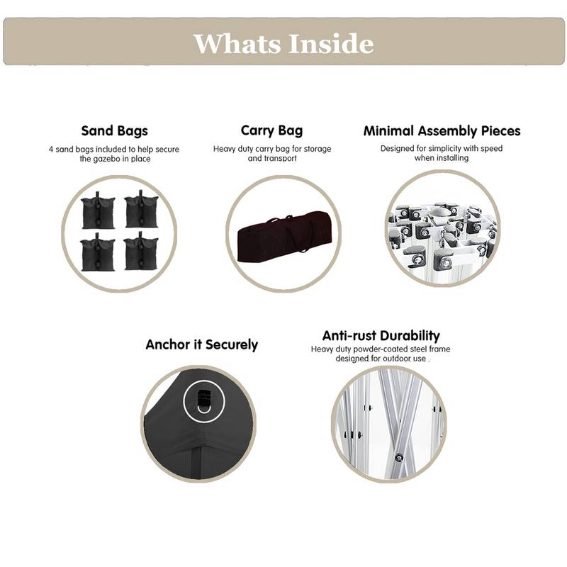 Easy Pop-Up Canopy with Removable Sidewalls - Perfect for Parties, Weddings, and Camping!