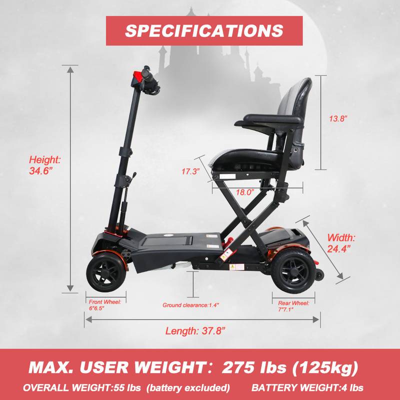 EasyGlide Foldable Electric Scooter for Seniors - Travel in Comfort!