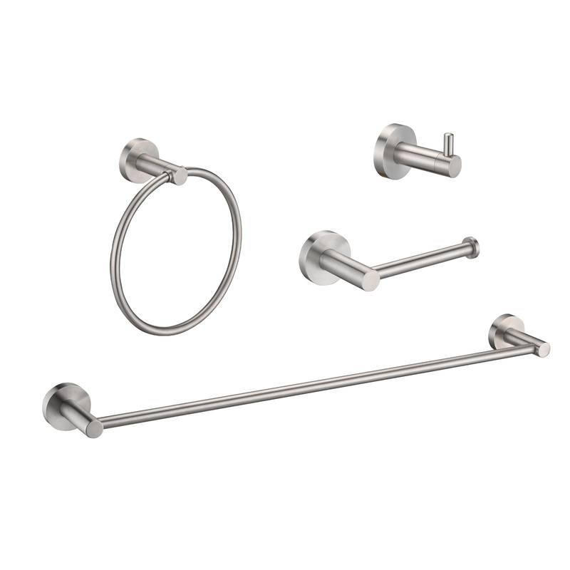 Brushed Nickel Bathroom Essentials Set