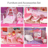Cozy Wooden Dollhouse with Furniture Set for Kids