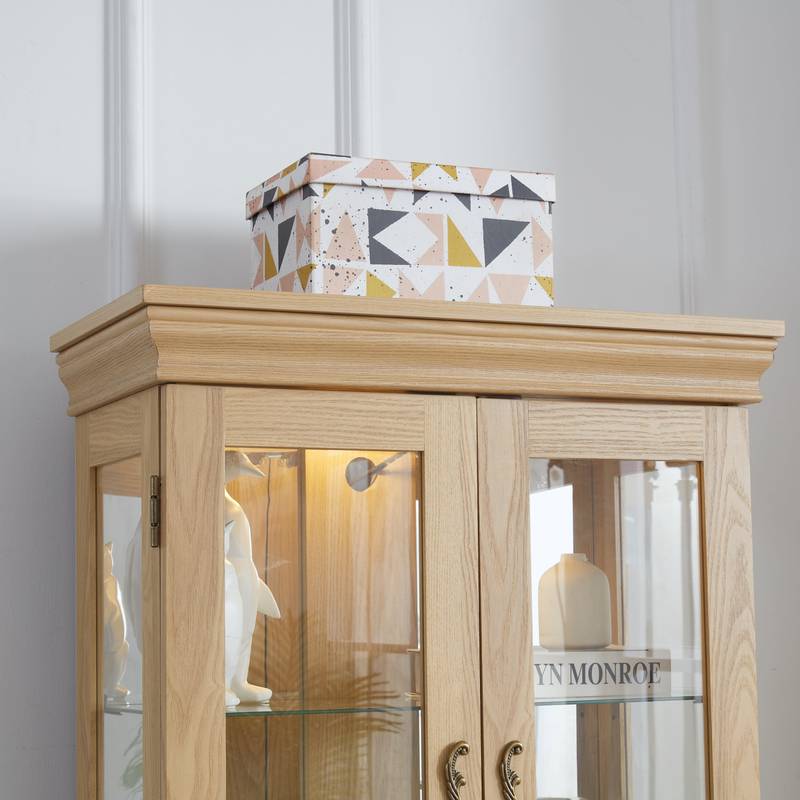 Luminous Glass Curio Cabinet