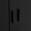 Versatile Black Storage Cabinet with Adjustable Shelves