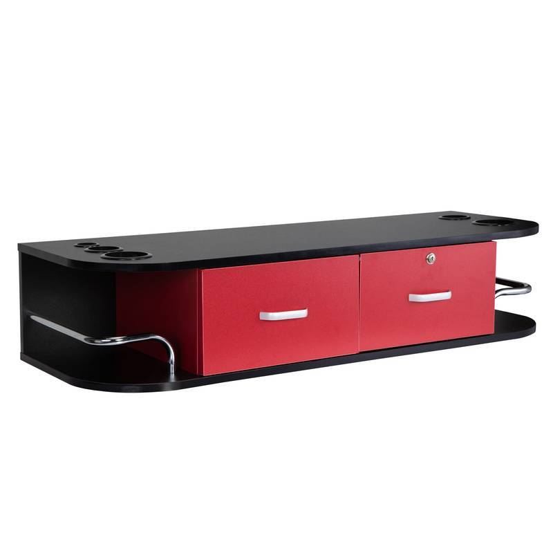 Chic Wall-Mounted Salon Station with Locking Drawers