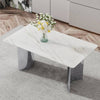 Sleek Marble-Design Dining Table